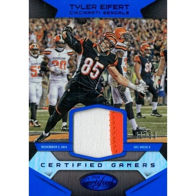 2016 Certified Gamers Mirror Blue #7 Tyler Eifert