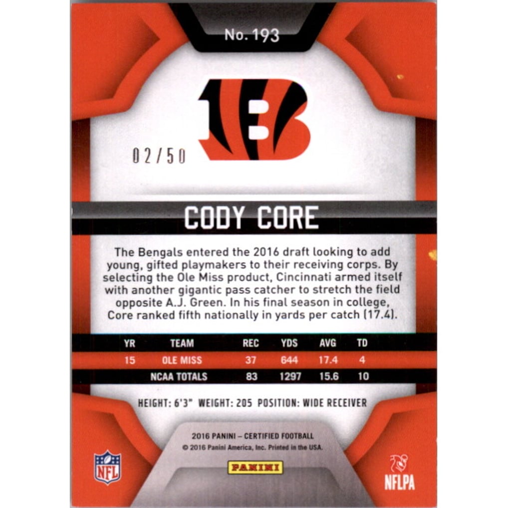 2016 Certified Mirror Blue #193 Cody Core