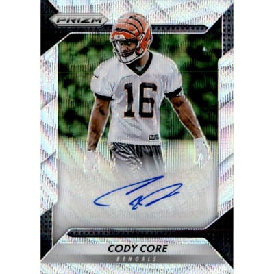 2016 Panini Prizm Rookie Autographs Prizms Blue Wave #10 Cody Core
