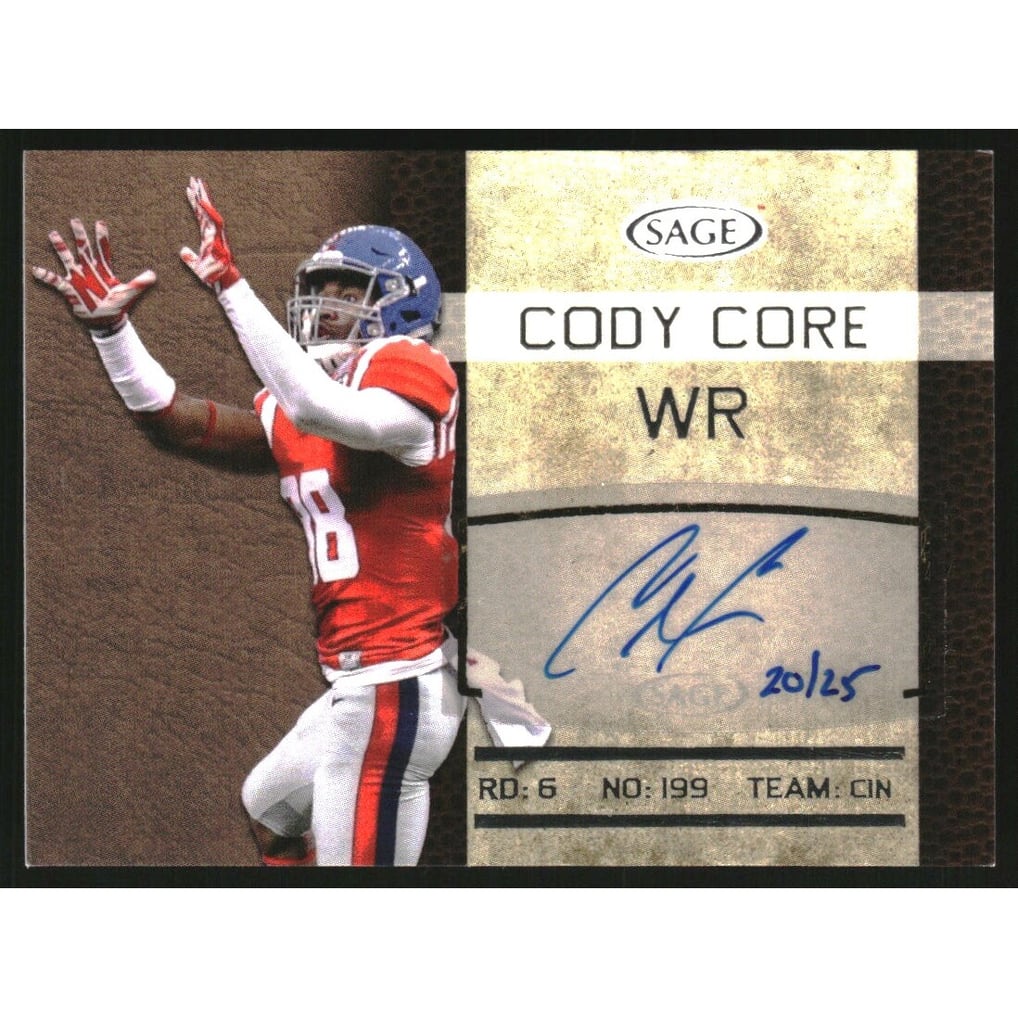 2016 SAGE Autographs Silver #SA12 Cody Core
