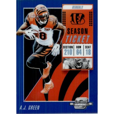 2018 Panini Contenders Optic Blue #71 A.J. Green
