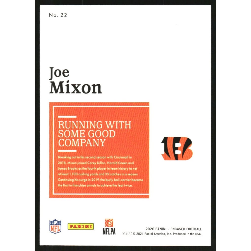 2020 Panini Encased Ruby #22 Joe Mixon