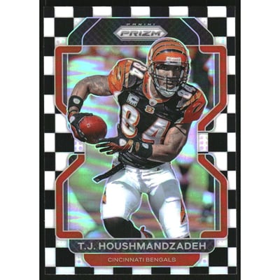 2021 Panini Prizm Prizms Black and White Checker #279 T.J. Houshmandzadeh
