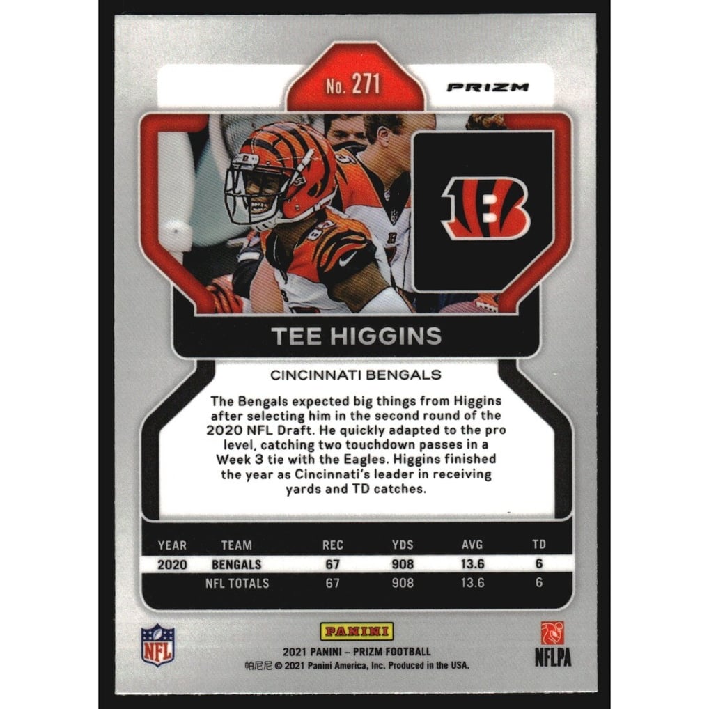 2021 Panini Prizm Prizms Silver #271 Tee Higgins