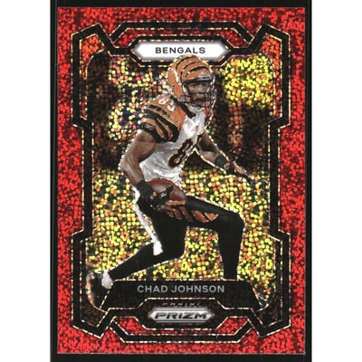 2023 Panini Prizm Prizms Red Sparkle #55 Chad Johnson