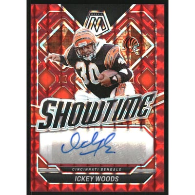 2024 Panini Mosaic Showtime Signatures Red #16 Ickey Woods