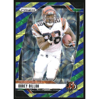 2024 Panini Prizm Prizms Choice Blue Yellow and Green #62 Corey Dillon