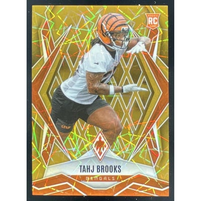 2025 Panini Phoenix Gold Prizm #244 Tahj Brooks RC /10