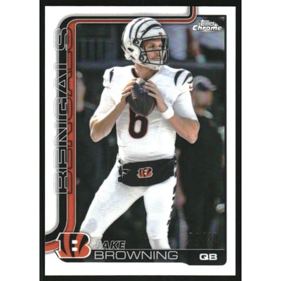 2025 Topps Chrome White Refractors #63 Jake Browning