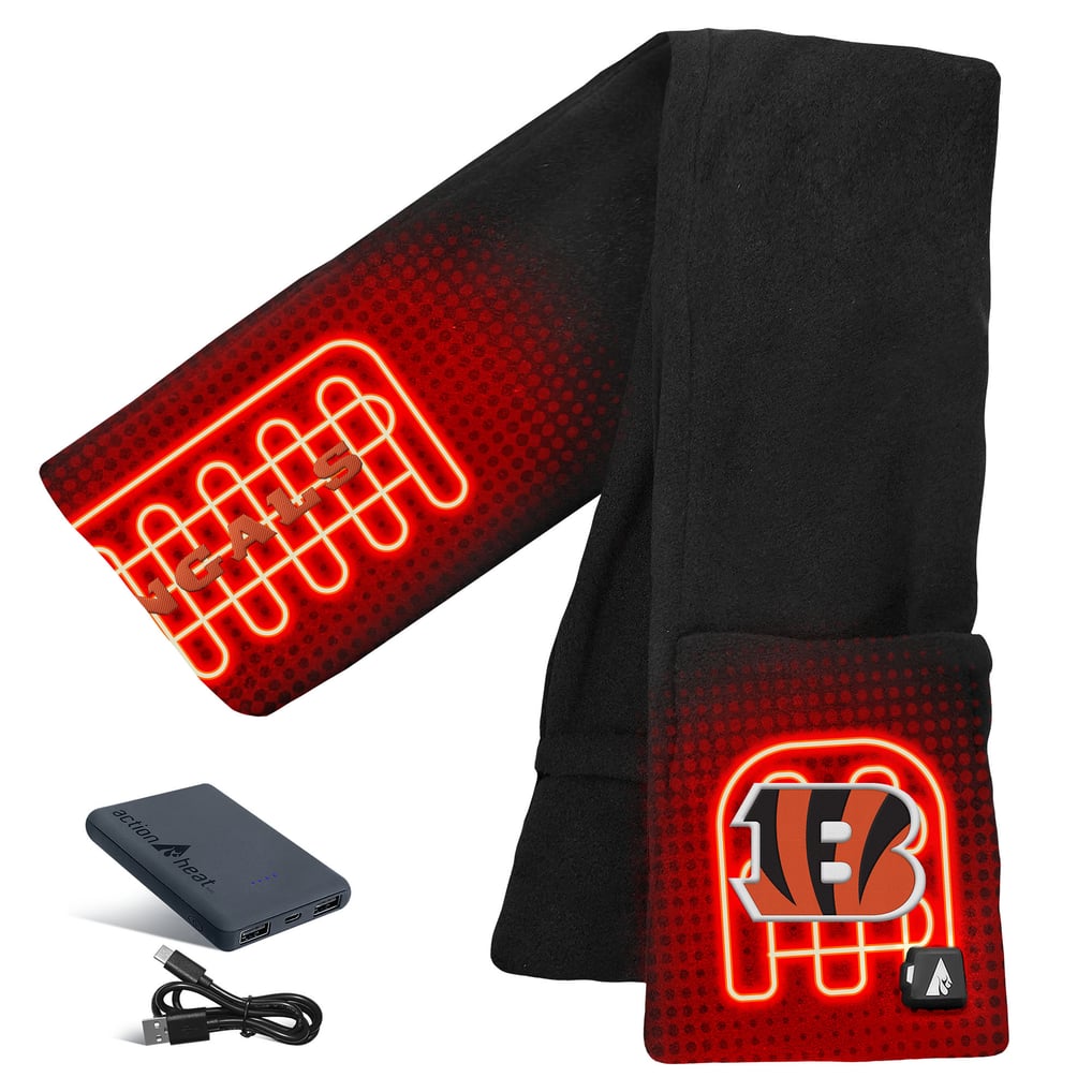 Cincinnati Bengals ActionHeat 5V Battery Heated Scarf - Black