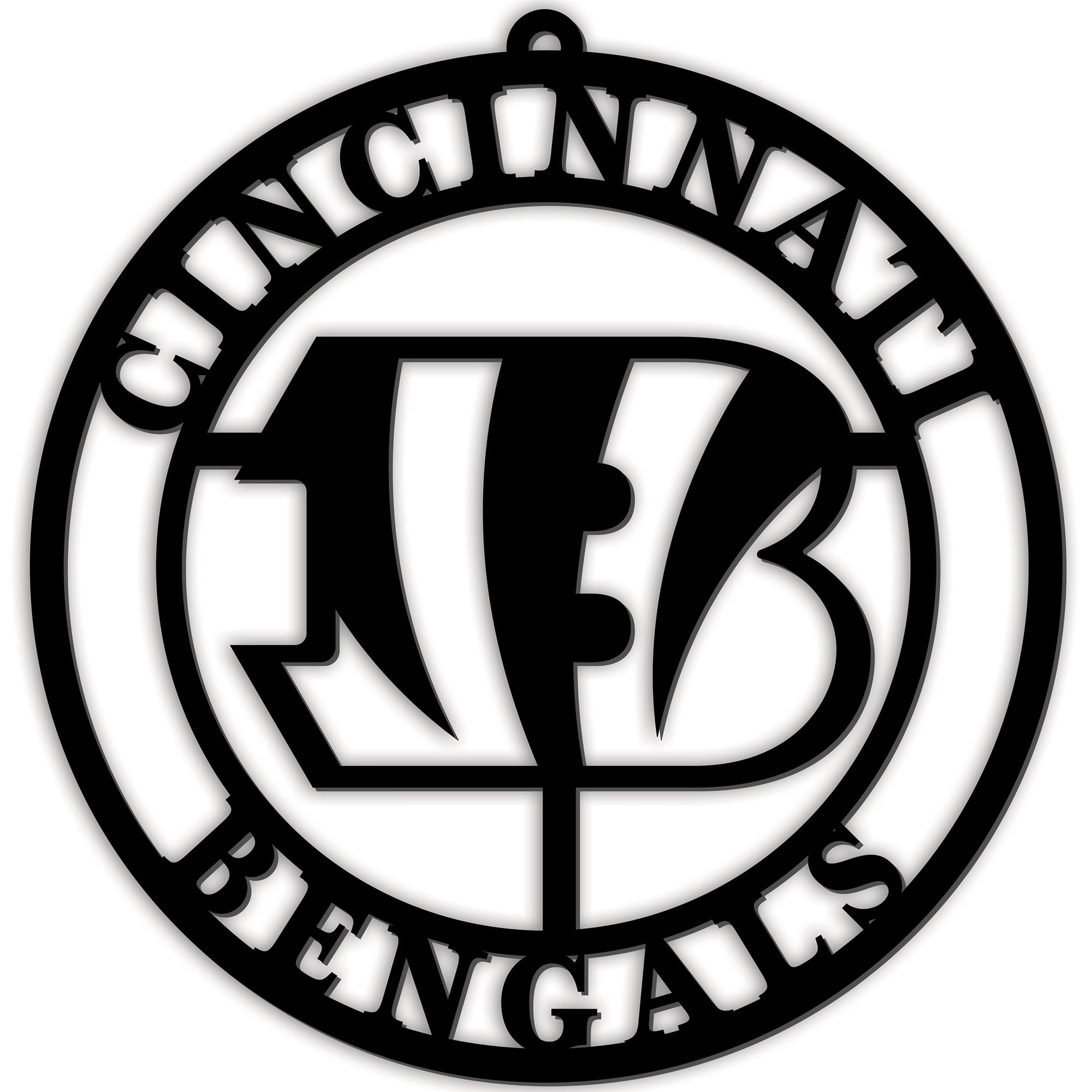Cincinnati Team Color Bengals Logo Black And White