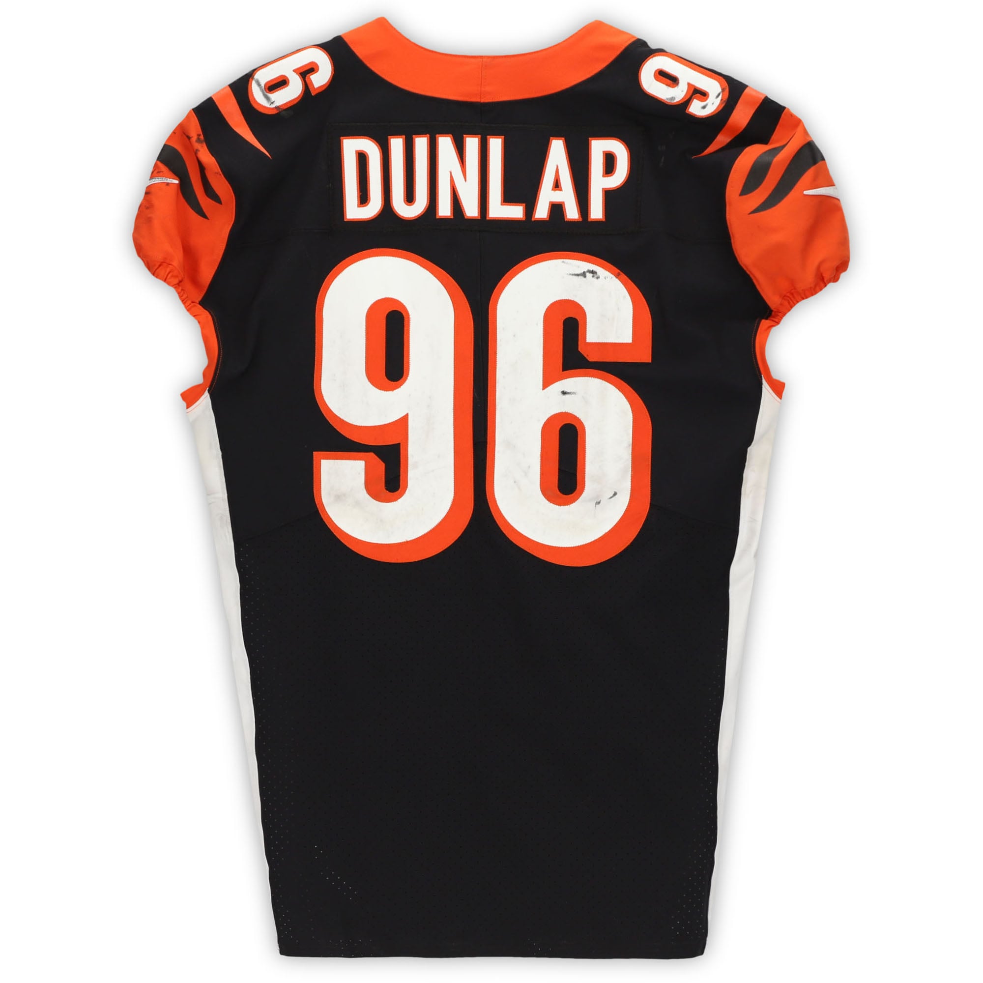 Carlos Dunlap Cincinnati Bengals Game-Used #96 Black Jersey vs