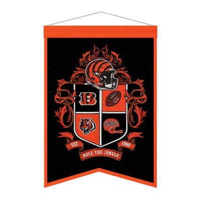 Cincinnati Bengals 15" x 22" Crest Banner