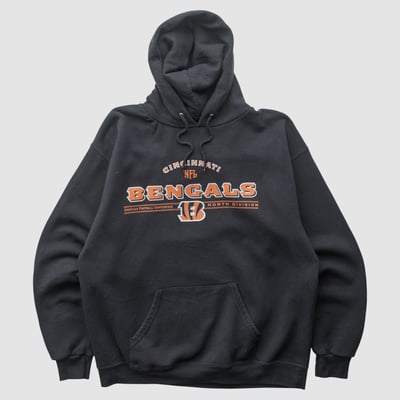 Cincinnati Bengals CSA 2000s Hooded Pullover Sweatshirt - Black - S by Fanatics Real Vintage