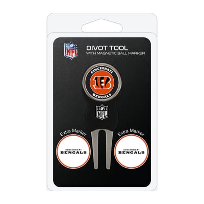 Cincinnati Bengals Golf Divot Tool Pack with 3 Magnetic Markers
