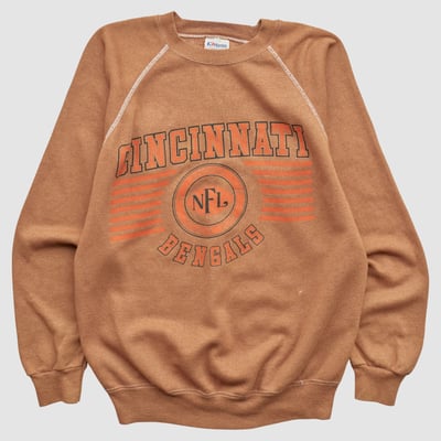 Cincinnati Bengals Hanes 80s Pullover Sweatshirt - Clay - XXS by Fanatics Real Vintage