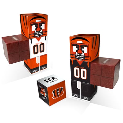 Cincinnati Bengals Home & Away Magnetic Fidget Building Cubes Combo Set