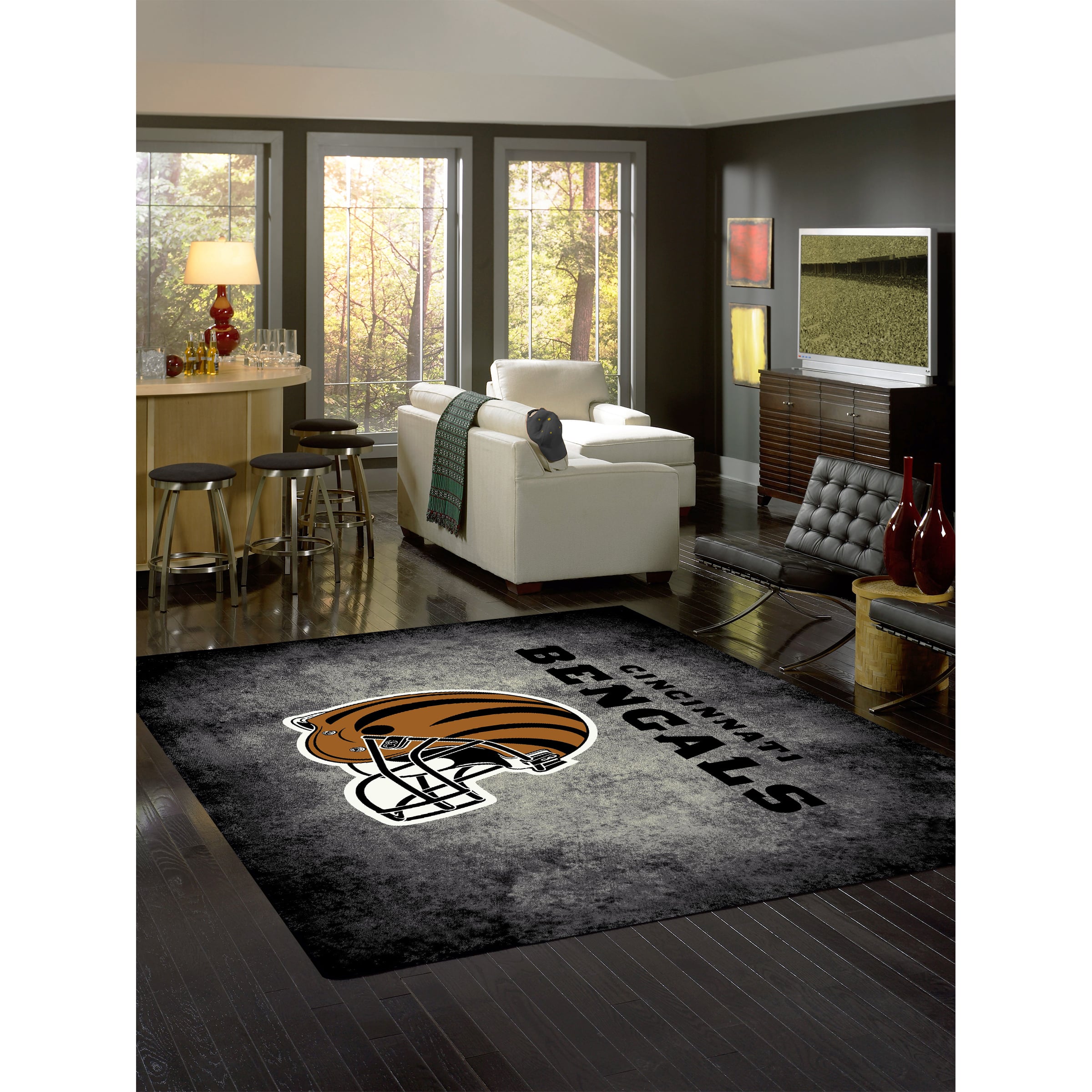 Cincinnati Bengals Imperial 5'4'' x 7'8'' Distressed Rug