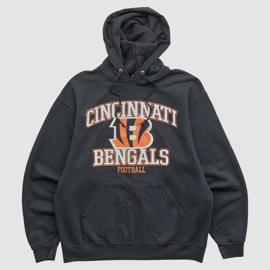 Cincinnati Bengals Jerzees 2000s Hooded Pullover Sweatshirt - Black - M by Fanatics Real Vintage