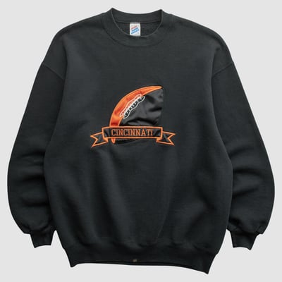 Cincinnati Bengals Jerzees 90s Pullover Sweatshirt - Black - XS by Fanatics Real Vintage