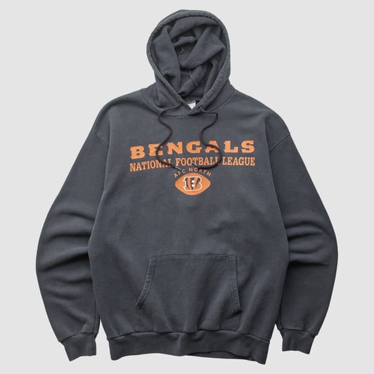 Cincinnati Bengals NFL 2000s Hooded Pullover Sweatshirt - Charcoal - XS by Fanatics Real Vintage
