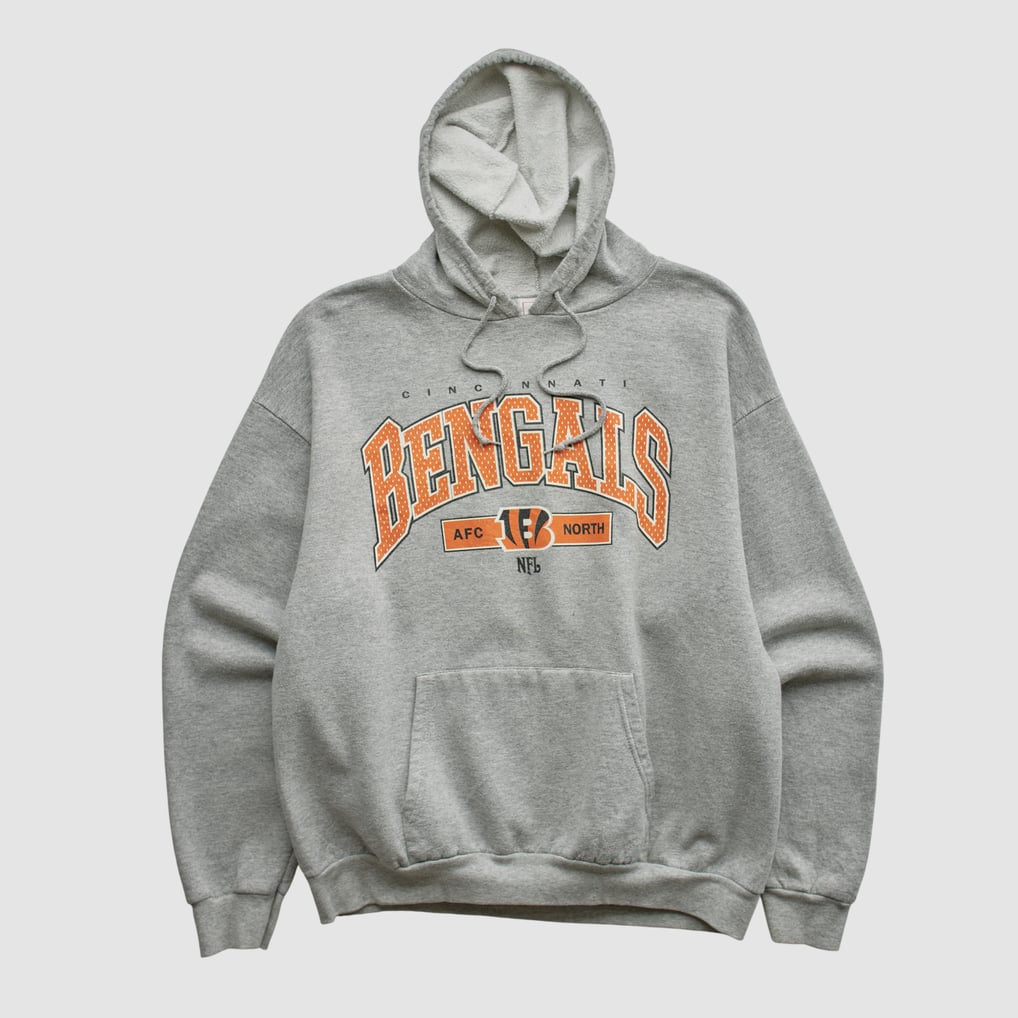 Cincinnati Bengals NFL 2000s Hooded Pullover Sweatshirt - Heather Gray - S by Fanatics Real Vintage