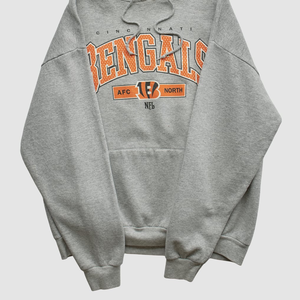 Cincinnati Bengals NFL 2000s Hooded Pullover Sweatshirt - Heather Gray - S by Fanatics Real Vintage
