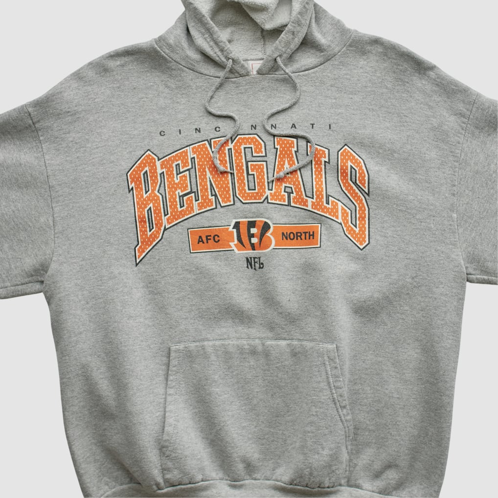 Cincinnati Bengals NFL 2000s Hooded Pullover Sweatshirt - Heather Gray - S by Fanatics Real Vintage
