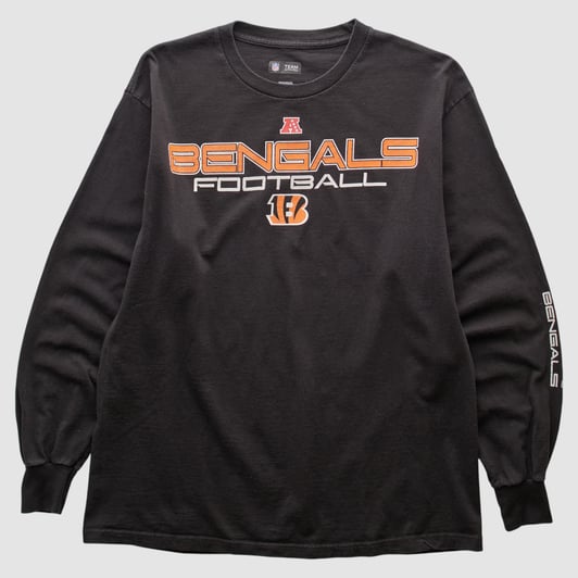 Cincinnati Bengals NFL 2000s Long Sleeve T-shirt - Black - M by Fanatics Real Vintage