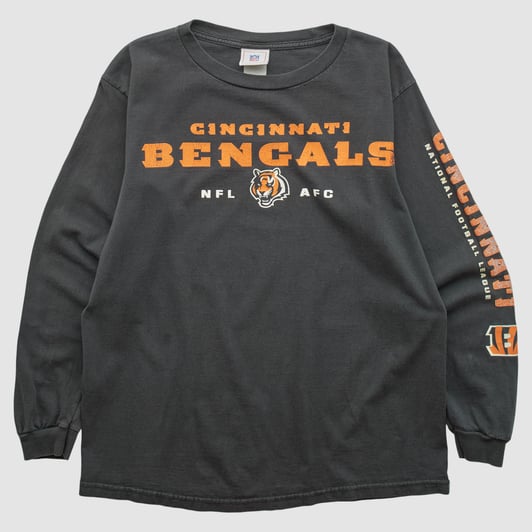 Cincinnati Bengals NFL 2000s Long Sleeve T-shirt - Black - M by Fanatics Real Vintage