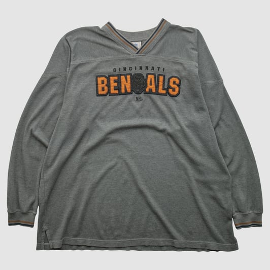 Cincinnati Bengals NFL 2000s Long Sleeve T-shirt - Gray - 3XL by Fanatics Real Vintage