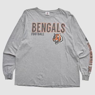 Cincinnati Bengals NFL 2010s Long Sleeve T-shirt - Gray - 2XL by Fanatics Real Vintage