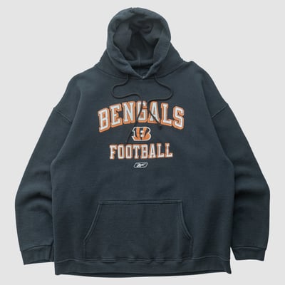 Cincinnati Bengals Reebok 2000s Hooded Pullover Sweatshirt - Black - L by Fanatics Real Vintage