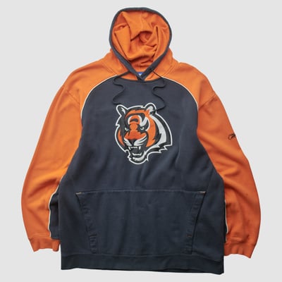 Cincinnati Bengals Reebok 2000s Hooded Pullover Sweatshirt - Orange - L by Fanatics Real Vintage