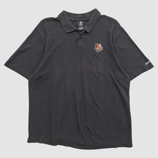 Cincinnati Bengals Reebok 2010s Polo - Black - 2XL by Fanatics Real Vintage
