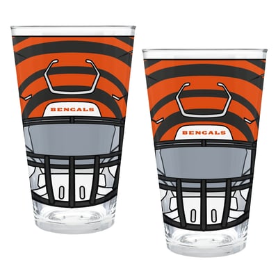 Cincinnati Bengals Two-Piece 16oz. Helmet Pint Glass Set