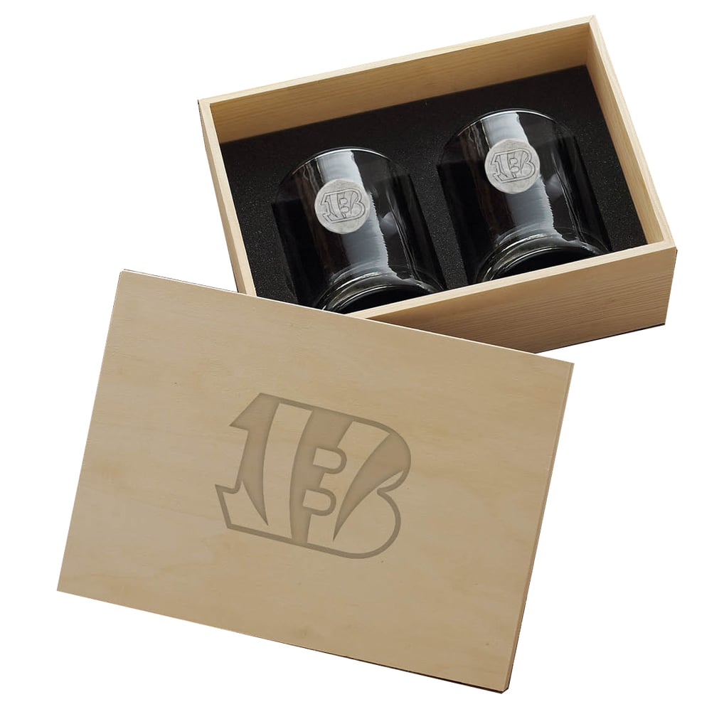 Cincinnati Bengals Two-Piece Rocks Glass Set with Collector's Box