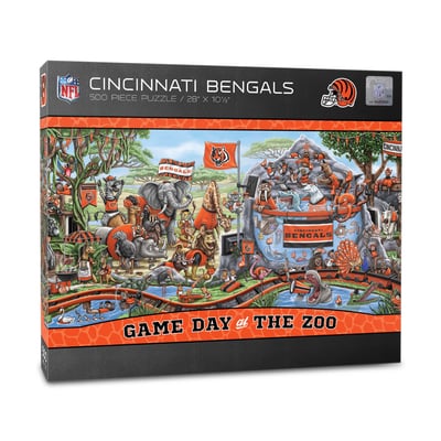 Cincinnati Bengals Fanpoint 10.5" x 28" Game Day at the Zoo 500-Piece Puzzle