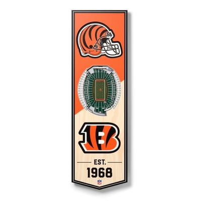 Cincinnati Bengals Fanpoint 6'' x 19'' 3D StadiumView Banner