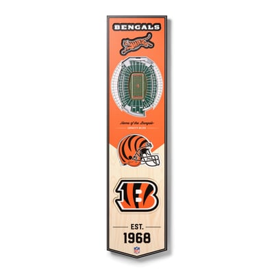 Cincinnati Bengals Fanpoint 8'' x 32'' 3D StadiumView Banner