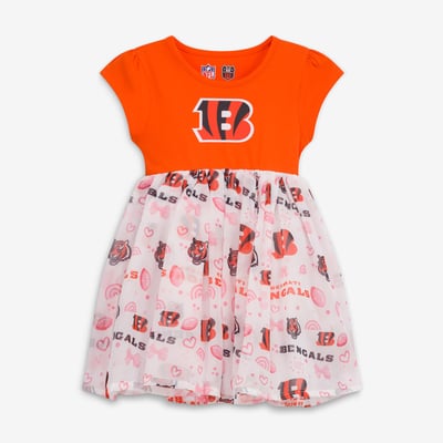 Cincinnati Bengals Wes & Willy Girls Toddler Princess Dress - Orange