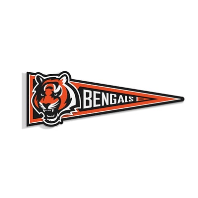 Cincinnati Bengals IDNA 23" 3D Pennant Wall Art