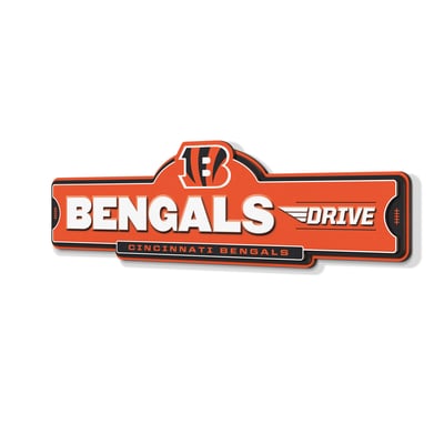 Cincinnati Bengals IDNA 3D Street Sign