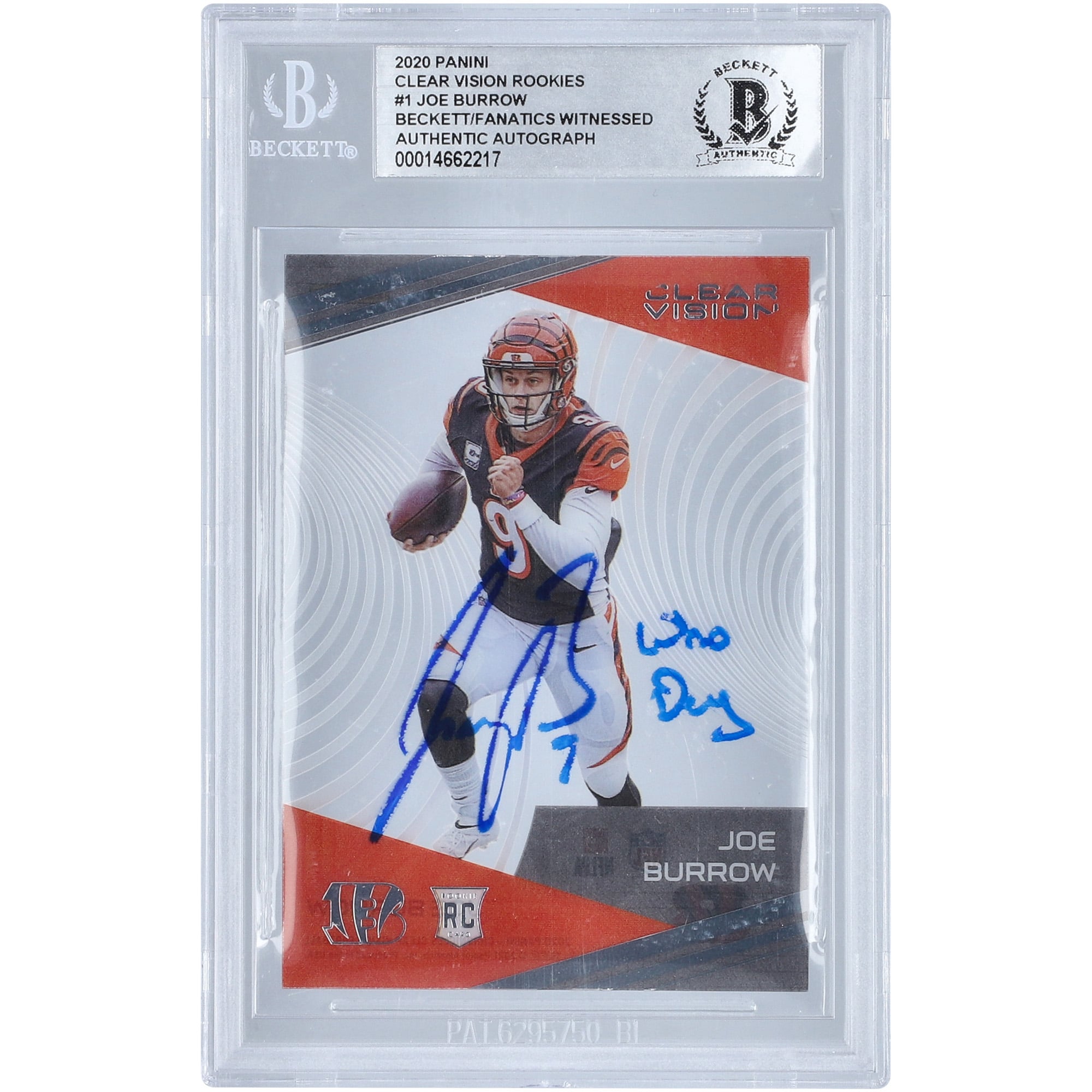 Joe Burrow Cincinnati Bengals Autographed 2020 Panini Chronicles