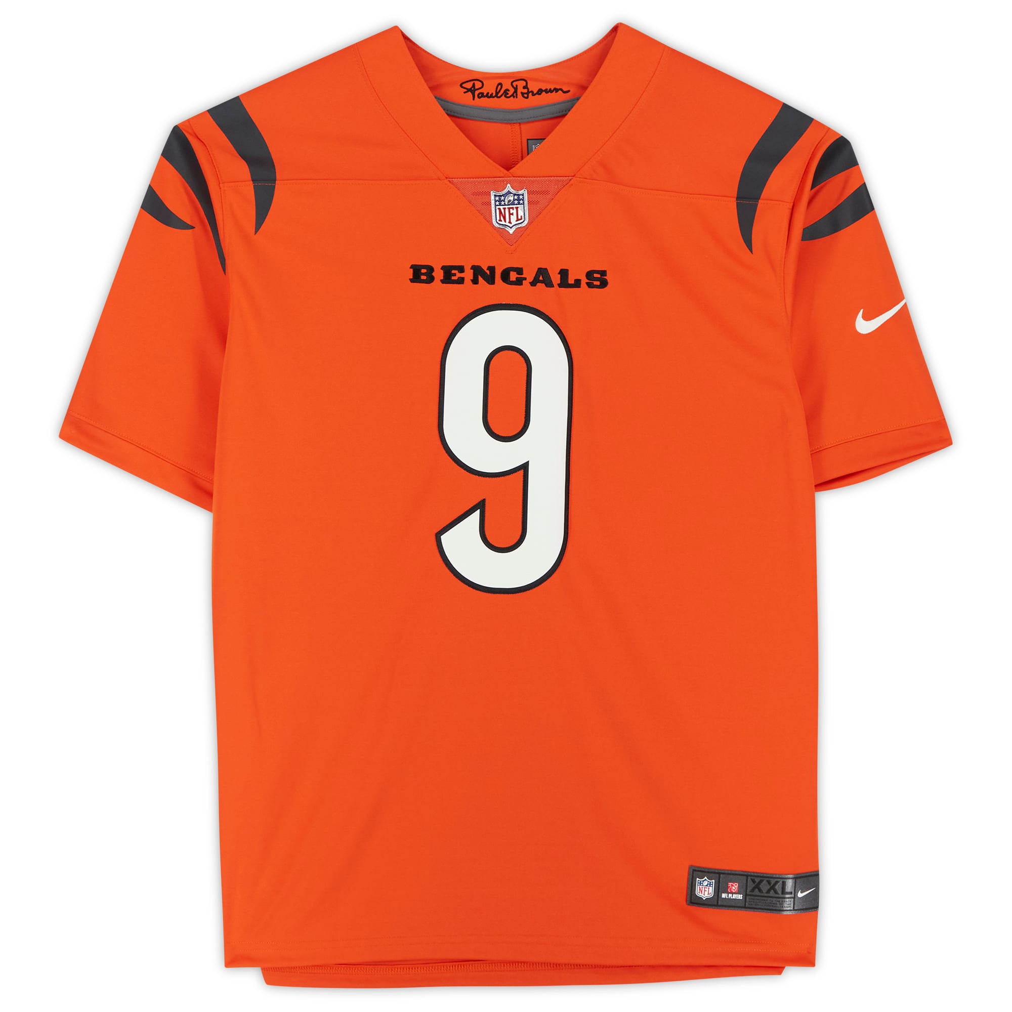 Joe Burrow Cincinnati Bengals Autographed Nike Orange Alternate