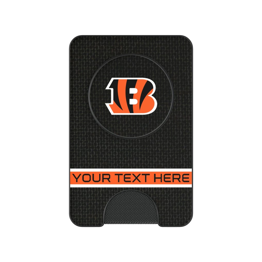 Cincinnati Bengals Keyscaper Personalized Endzone Solid PopSockets Magnetic Wallet