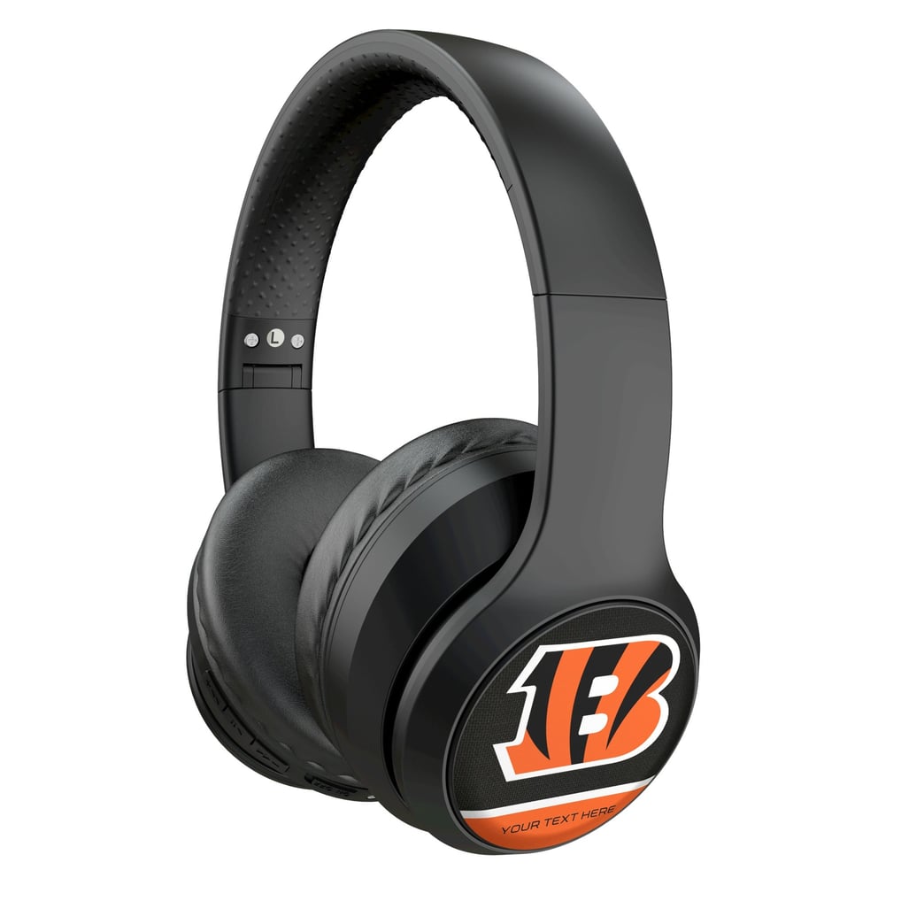Cincinnati Bengals Keyscaper Personalized Endzone Solid Wireless Bluetooth Headphones With Case