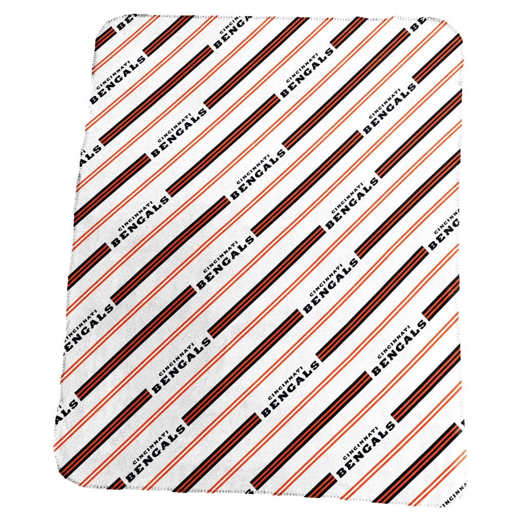 Cincinnati Bengals Logo Brands 50" x 60" Classic Vertical Stripe Fleece Throw Blanket