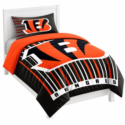 Cincinnati Bengals Logo Brands Momentum Two-Piece Twin Bedding Set