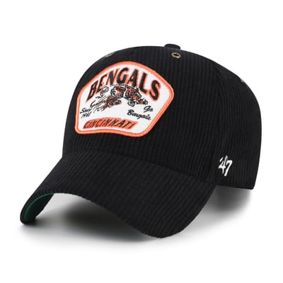 Cincinnati Bengals '47 Throwback Accordia Corduroy MVP Adjustable Hat - Black